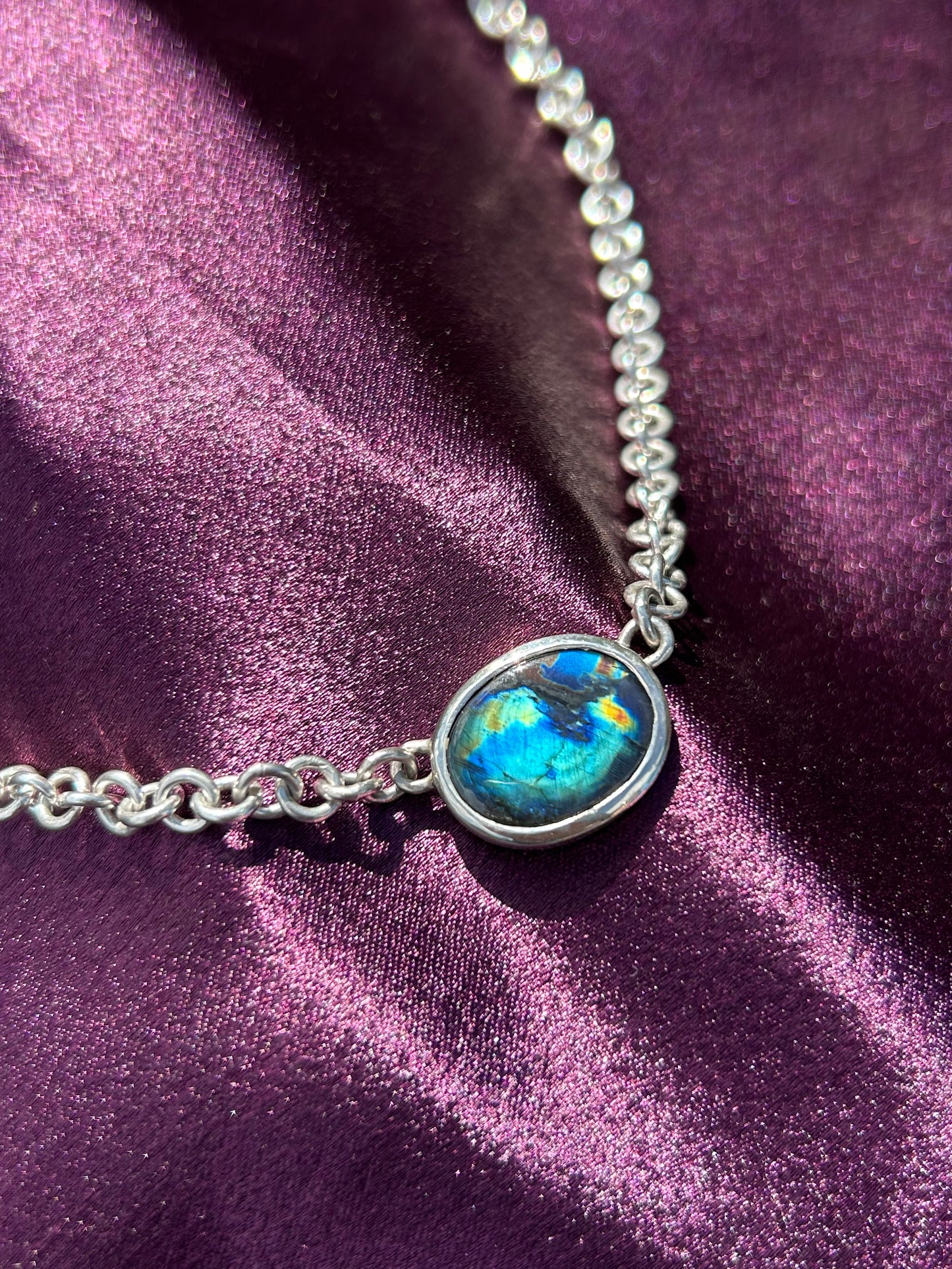 Spectrolite Chain Necklace