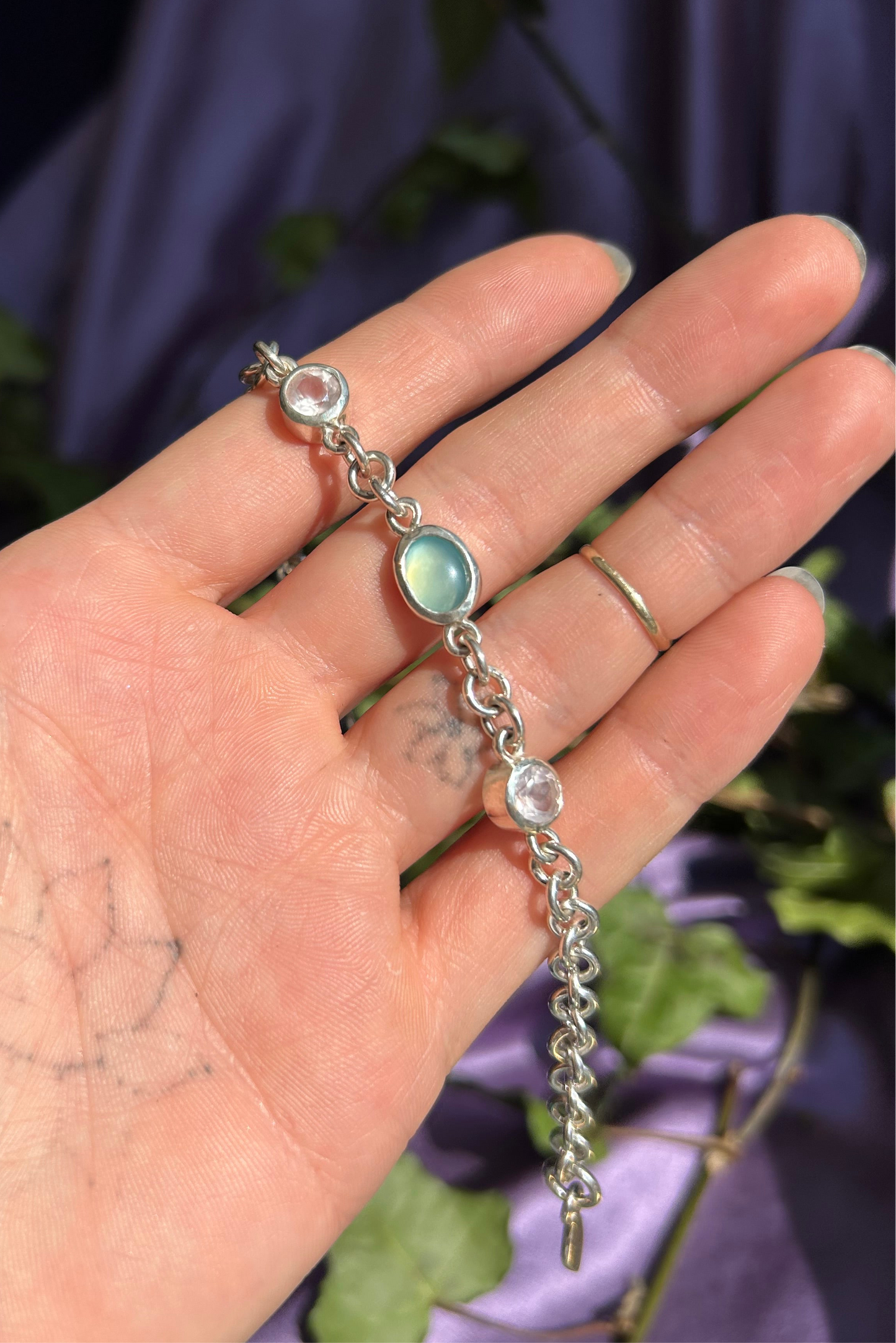 Agate & Rose Quartz Bracelet