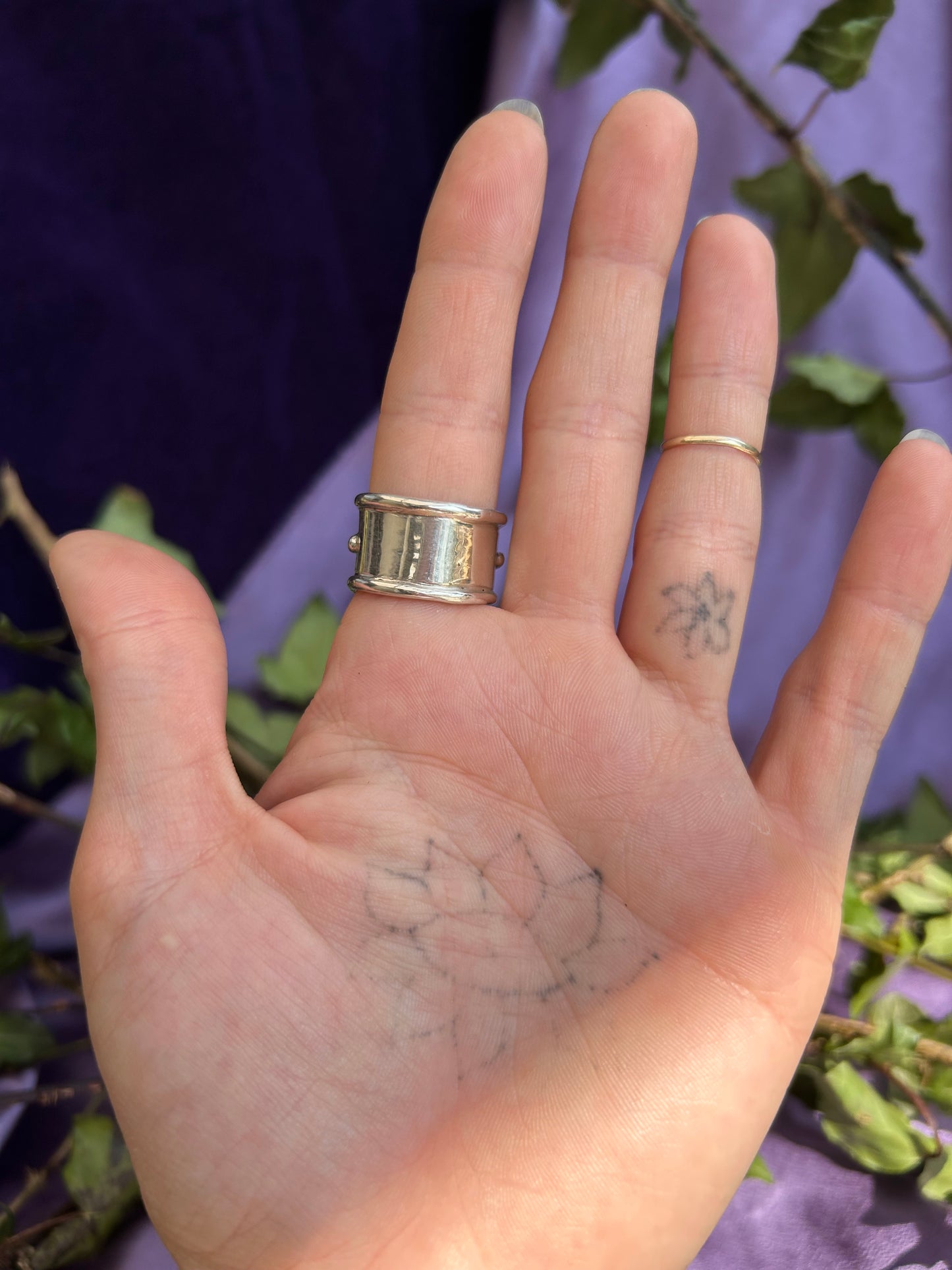 Amethyst Shield Ring