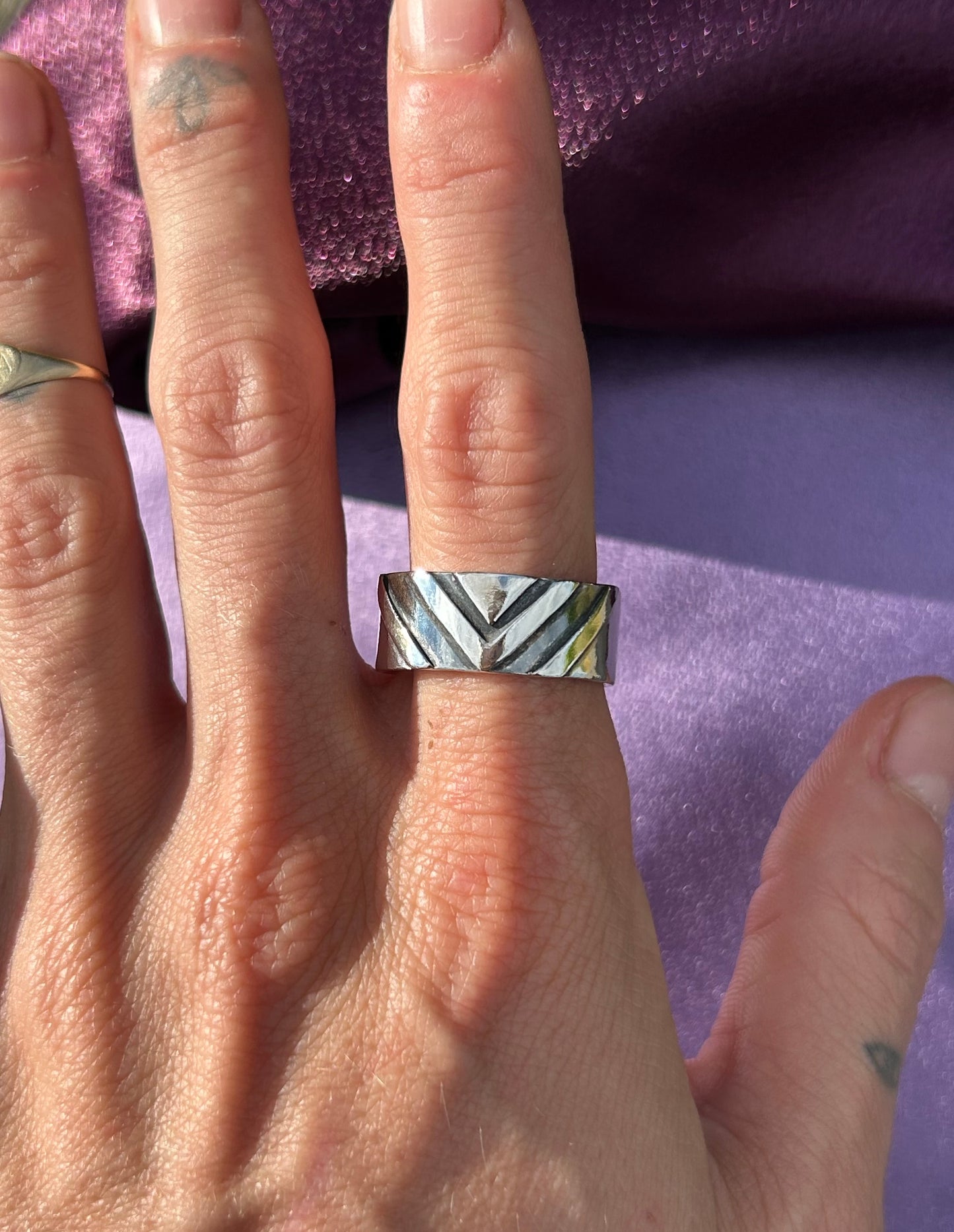 Striped Band Ring