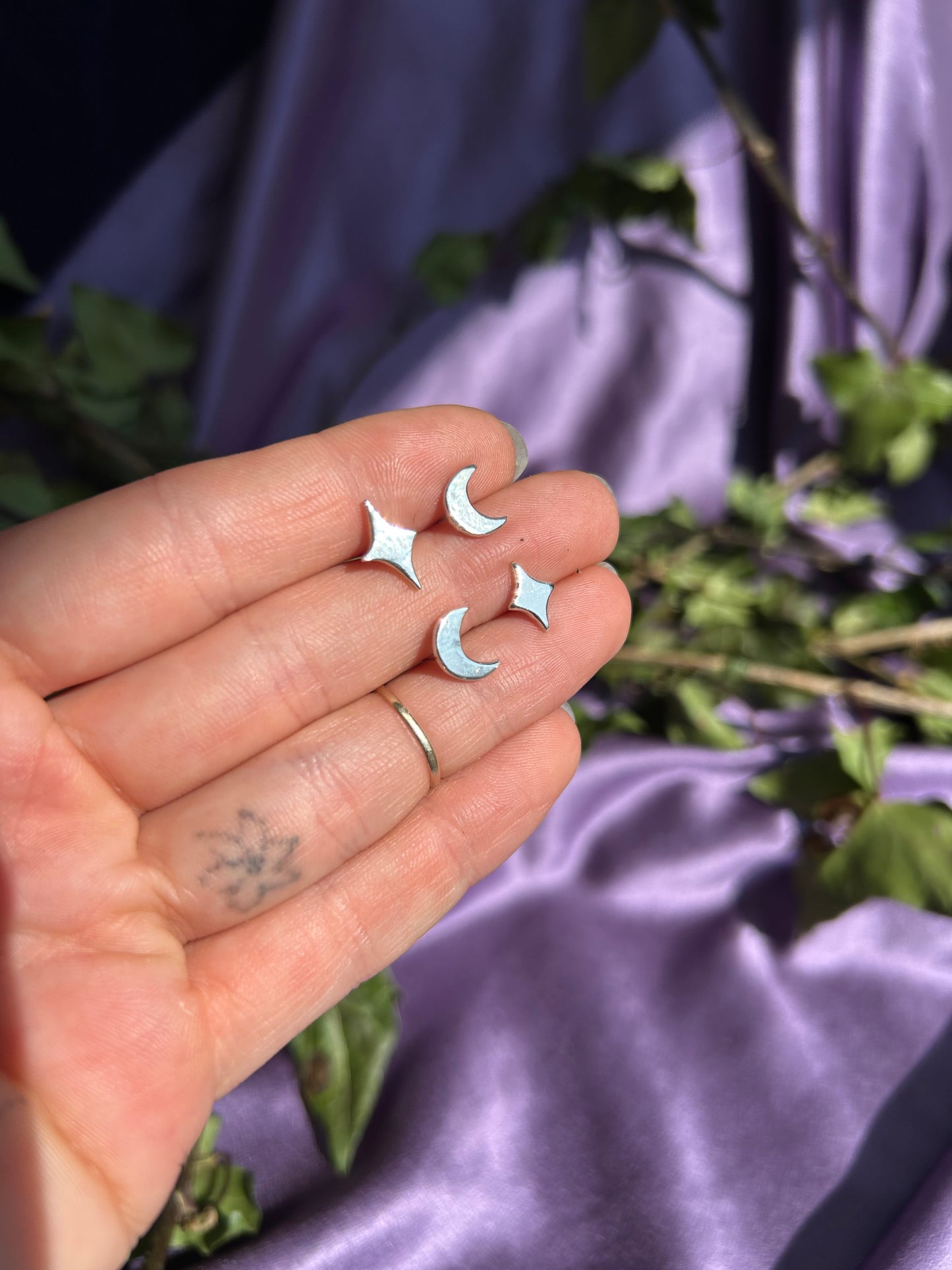 Moon and Stars Studs