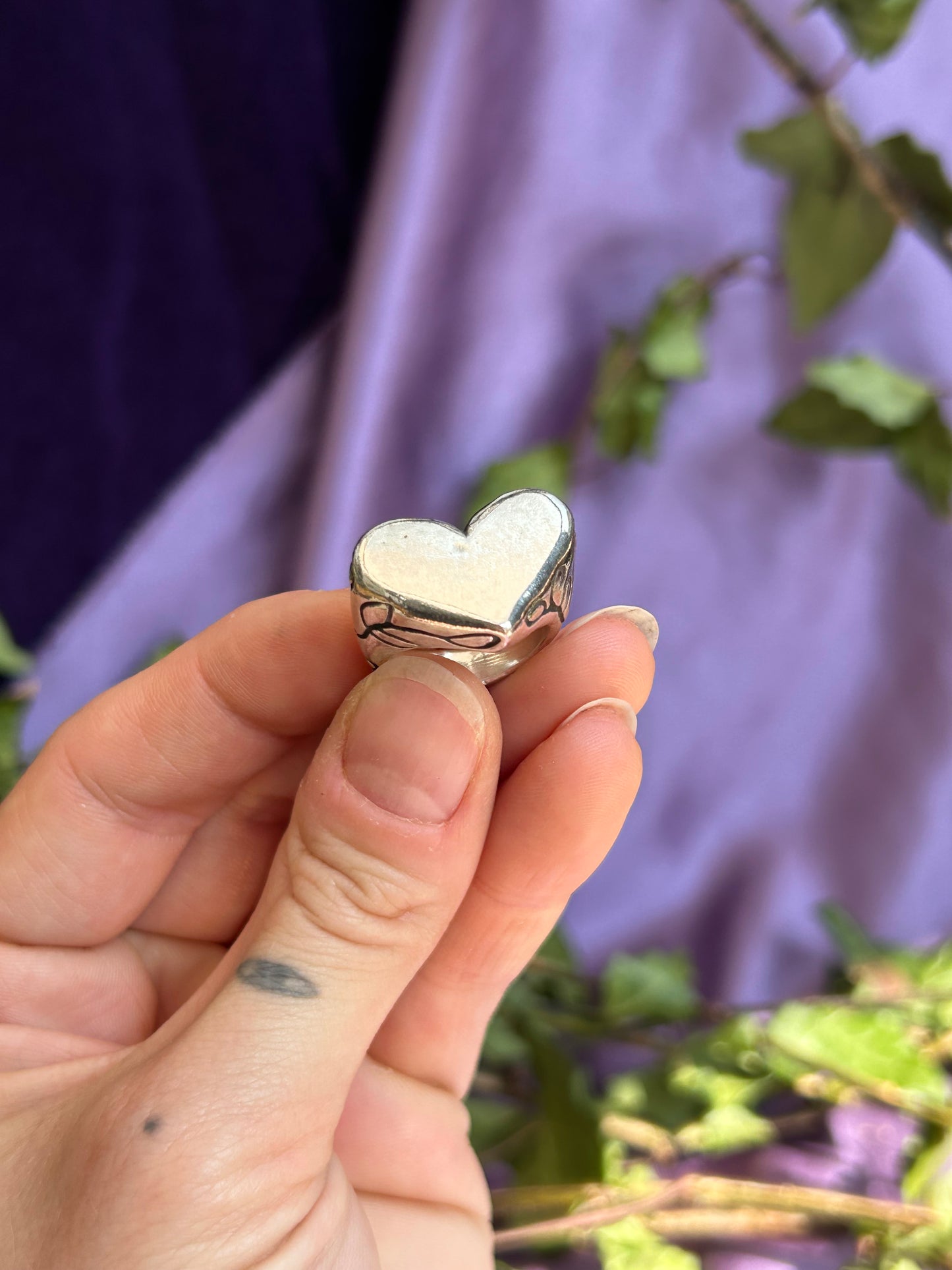 Chunky Heart Signet Ring