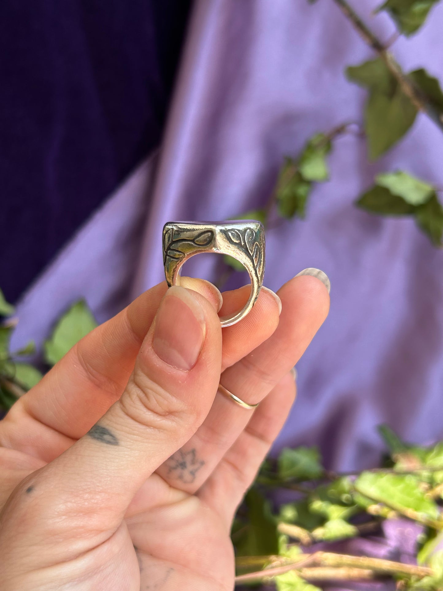 Chunky Heart Signet Ring