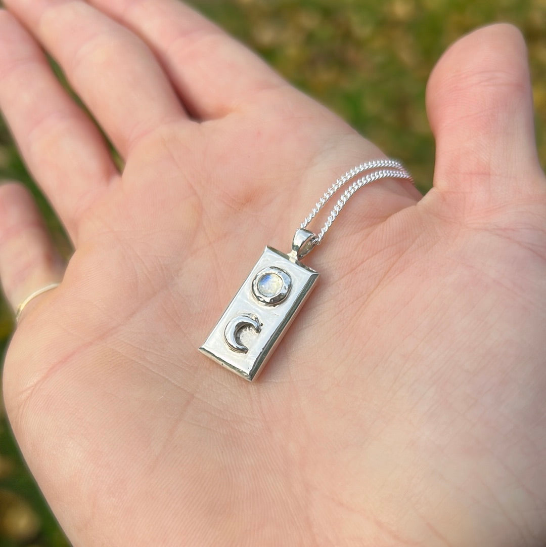 Moon Tarot Card Necklace