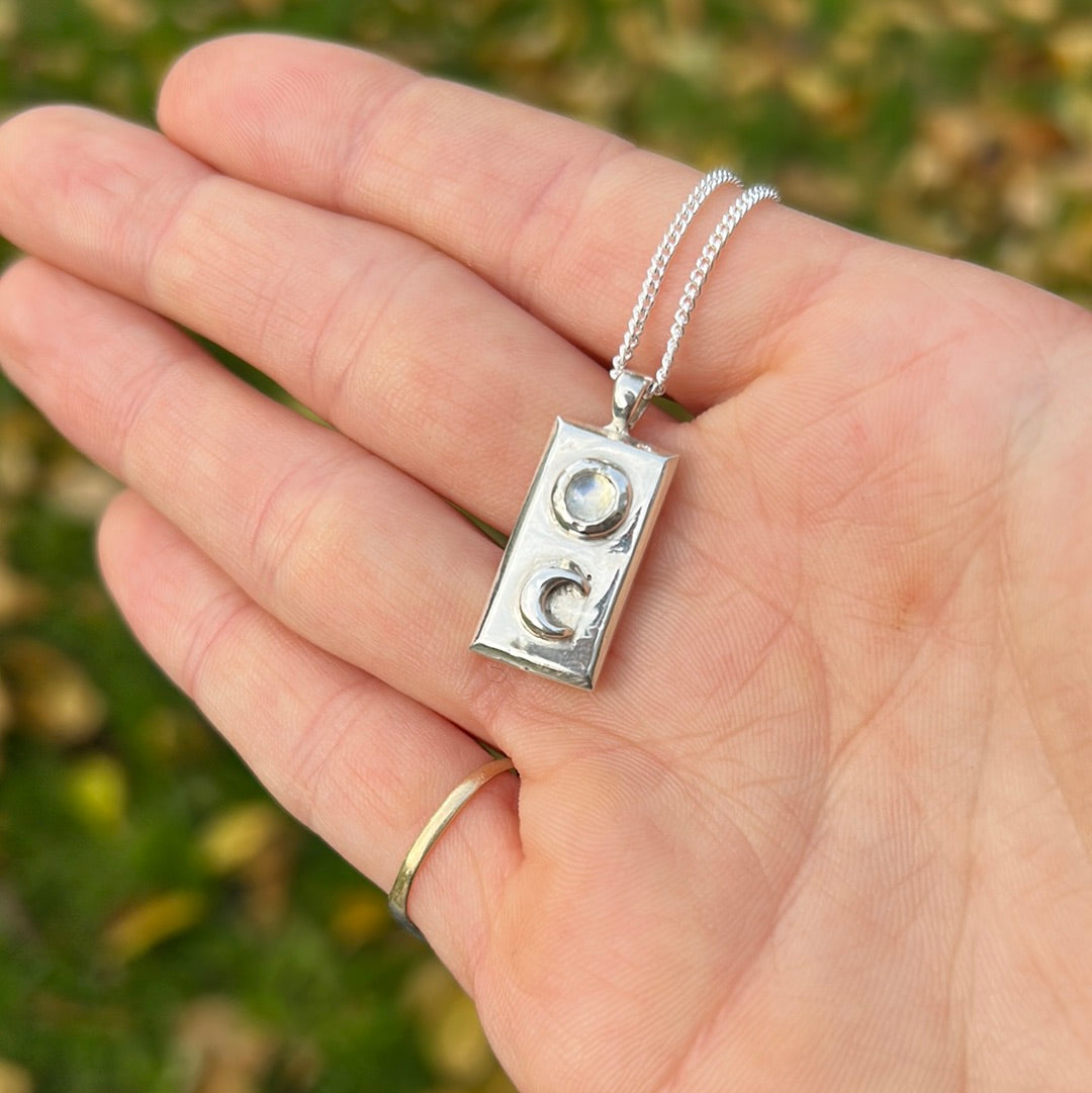 Moon Tarot Card Necklace