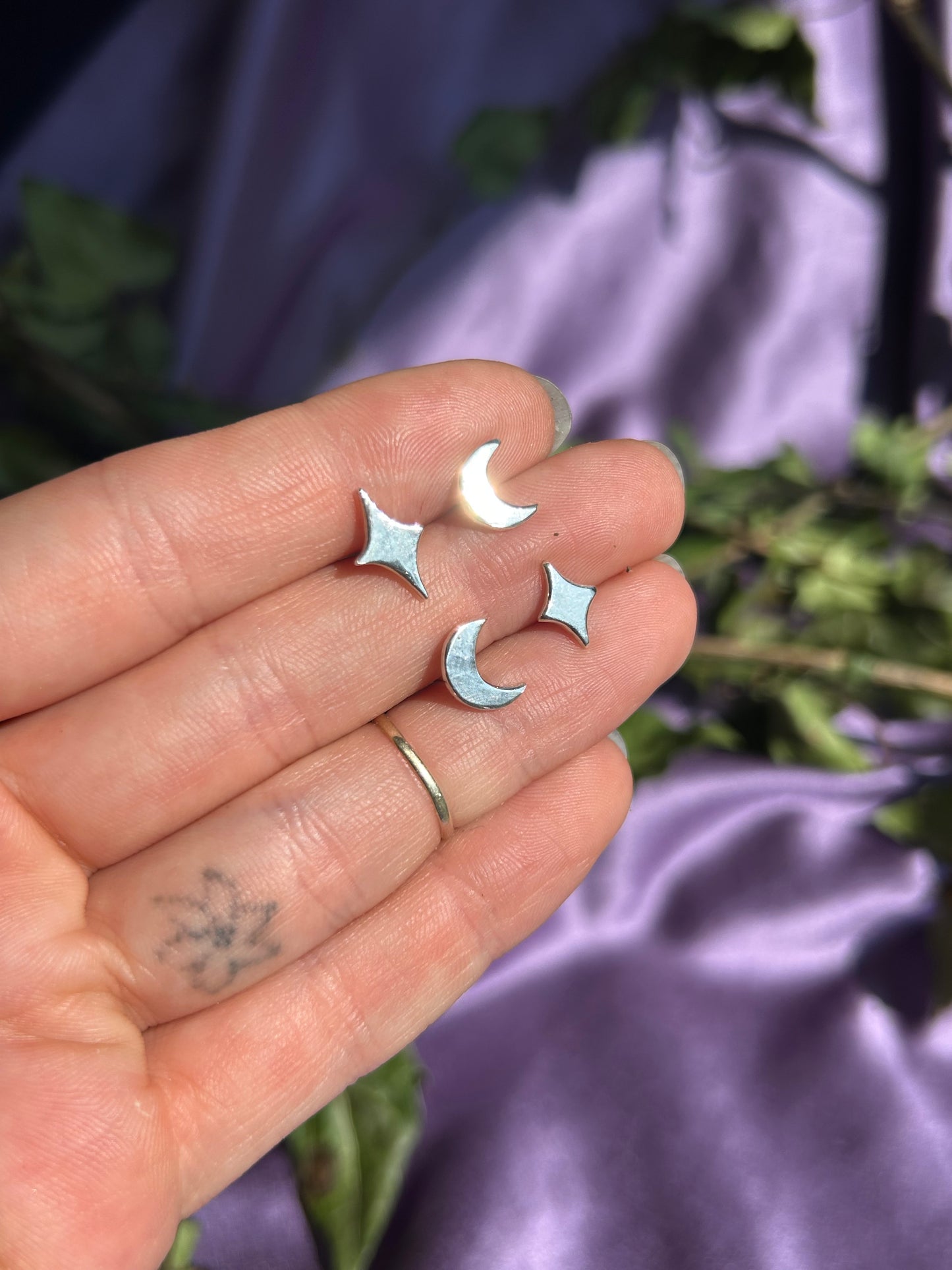 Moon and Stars Studs