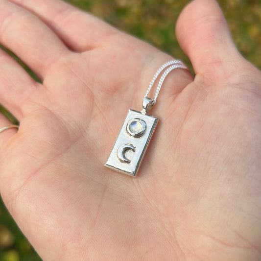 Moon Tarot Card Necklace