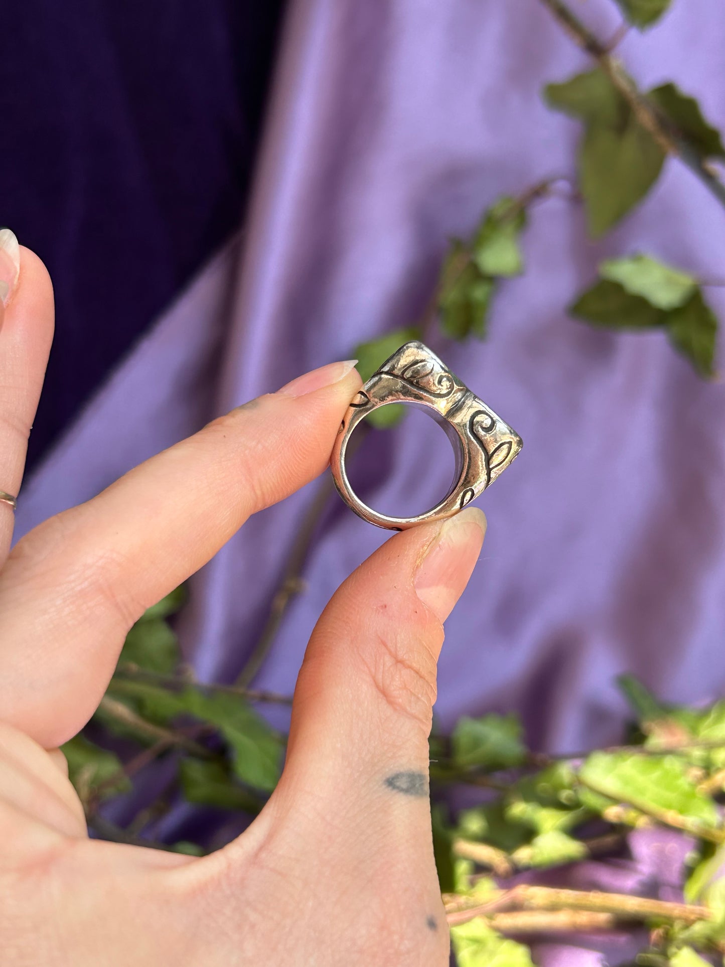 Chunky Heart Signet Ring