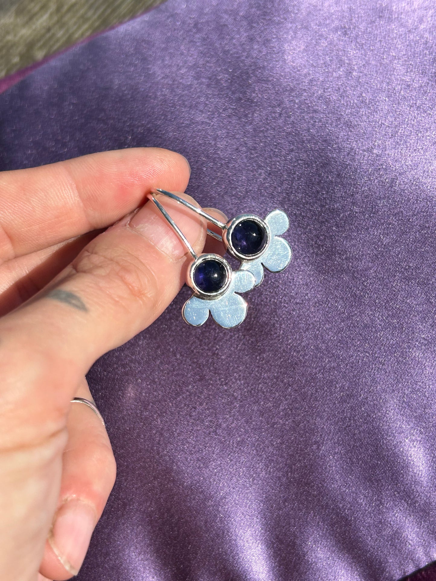Sapphire Flora Earrings