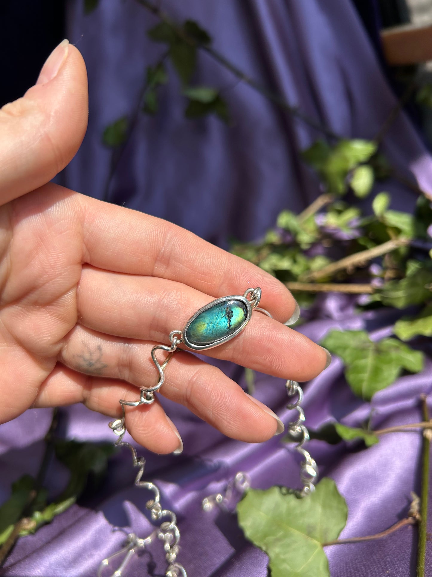 Spectrolite Tendrils Necklace