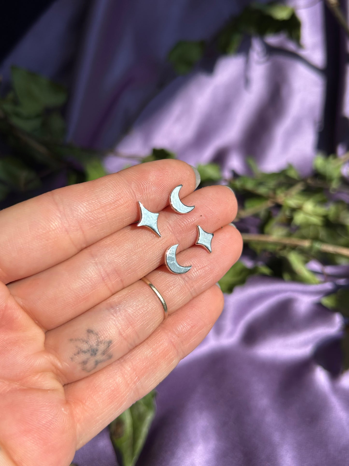 Moon and Stars Studs
